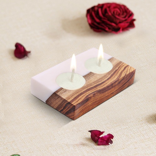 Wooden Candle Holder Photography