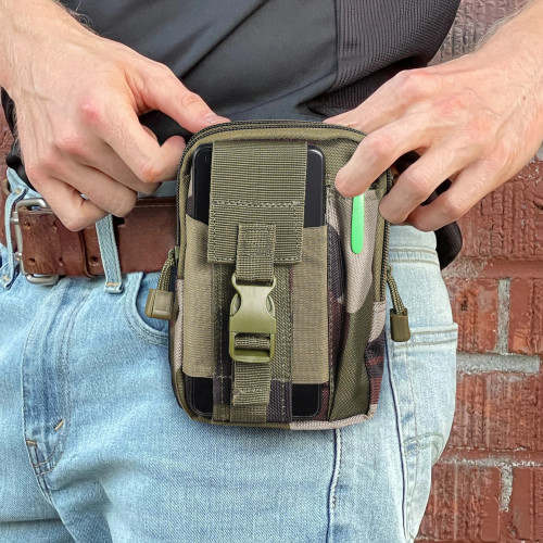 Tactical Waist Bag Cell Phone Holder Photoshoot